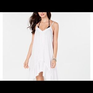 A white breezy cover-up dress